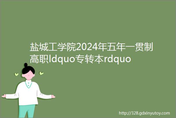 盐城工学院2024年五年一贯制高职ldquo专转本rdquo专业科目考试大纲